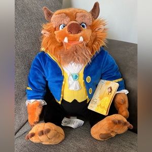 Beauty and the Beast Beast Plush Stuffed Toy Disney Store Authentic NWT 14”